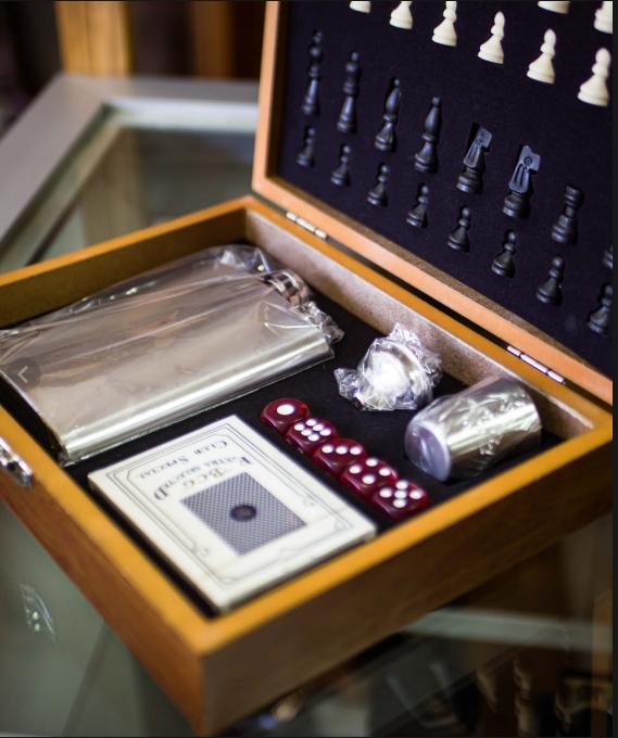 Chess Set Hip Flask